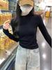 Women's Fishbone Fleece Zipper T-Shirt – High Collar, Long Sleeve, 2025 Design for Spring, Autumn, Winter.