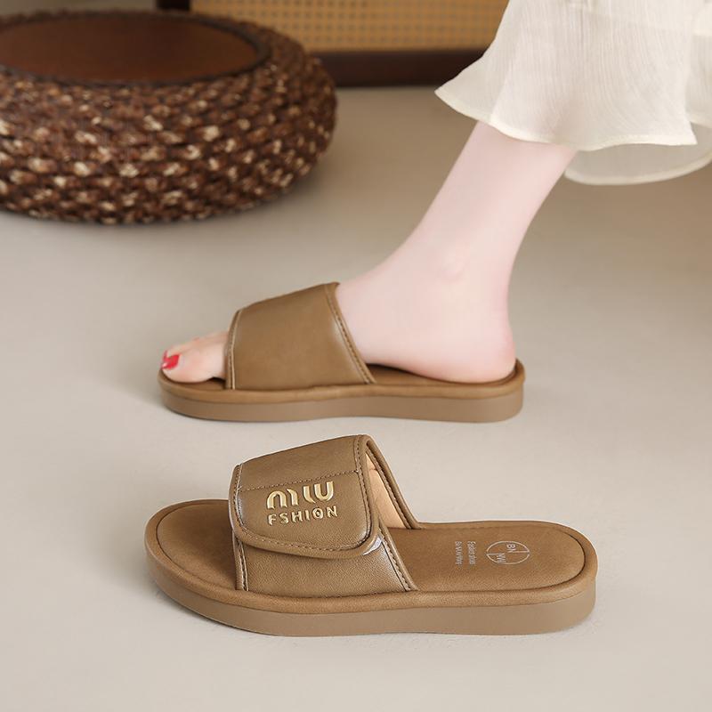 Fashion CRLAYDK Slide Sandals for Women Basic Slip On Flat Open Toe Comfort Beach Slippers for Casual Dressy Summer Indoor Outdoor Shoes