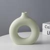 1PC -Ceramic Vase, Round Matte Vase, Minimalist Nordic Bohemian Vase, Home Decoration