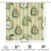 Fruit Pattern Shower Curtain SetModern Bath Decor with Pear Design Green Cream Colors (60 X 72) [Product CodeQ1458]