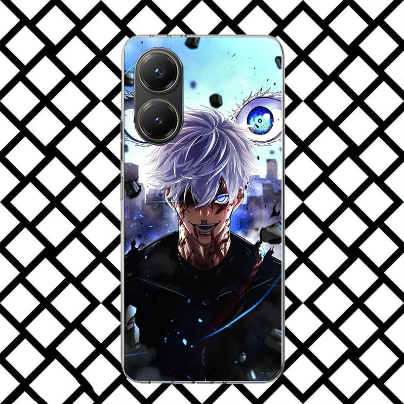Kaisen J-Jujutsu Gojo Satoru Phone Case for Xiaomi Poco F7 Ultra X7 X6 X5 Pro X4 Gt M8 M7 Redmi 15 15C 13 13C 12 12C Soft Cover