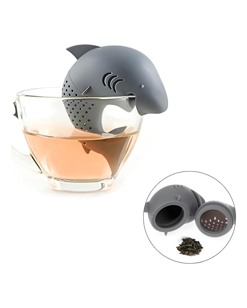 New Tea Infuser American Shark Shape Silicone Strainers Tea Strainer Infusor Filter Empty Tea Bags Leaf