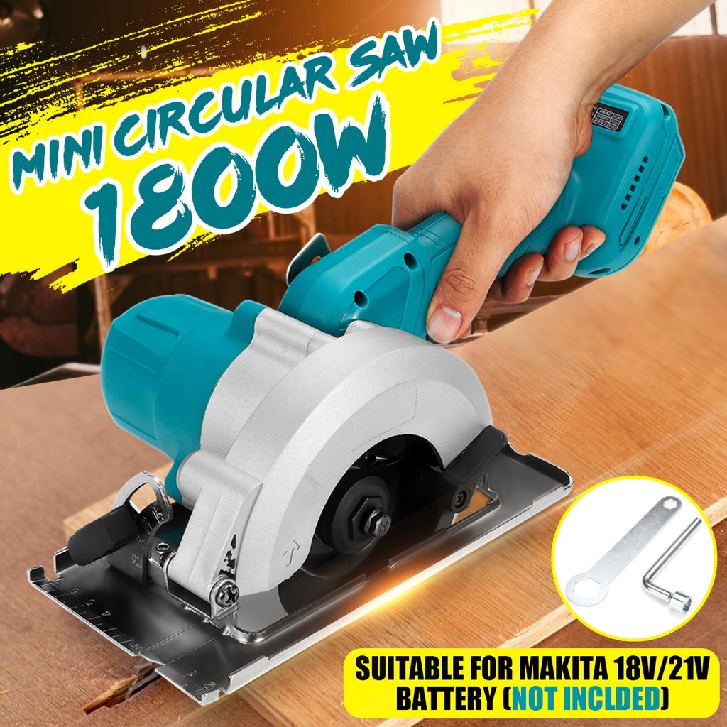 1800W 10800RPM 125mm Cordless Electric Circular Saw Power Tools Adjustable Curved Cutting Sawing Machine for 18V