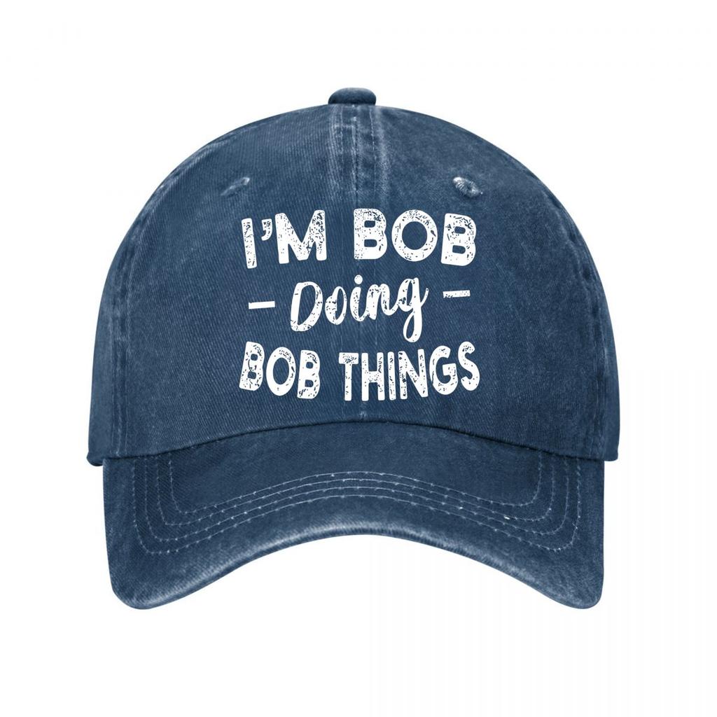 Im Bob Doing Bob Things Vintage Baseball Cap New Vintage Washed Cotton Baseball Cap Parent Kids Sun Hats