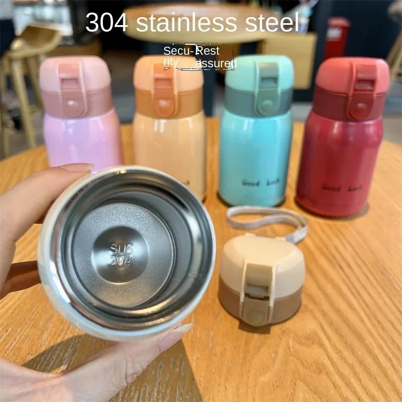 Mini Thermos Cup 200ml/360ml Pocket Cup Stainless Steel Thermal Coffee Mug Vacuum Flask Insulated Hot Water Bottle Kids Gift