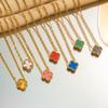 9mm Lucky Four-Leaf Clover Necklace Titanium Steel Light Luxury High-End Clavicle Necklace