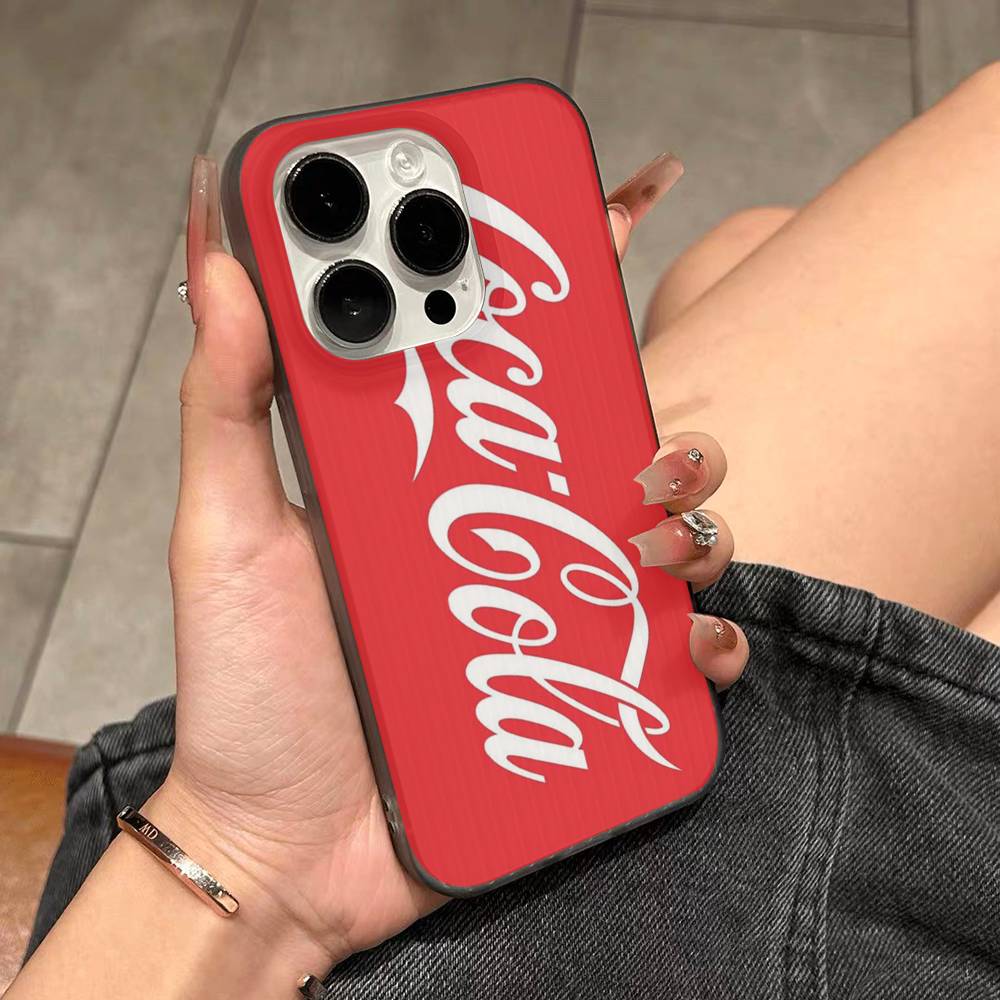 

Brand C-Coca Logo C-Cola Phone Case For IPhone 17 16 15 14 13 12 11 Pro Max Plus Corrugated Bumper Back Cover Shell iPhone 13 pro