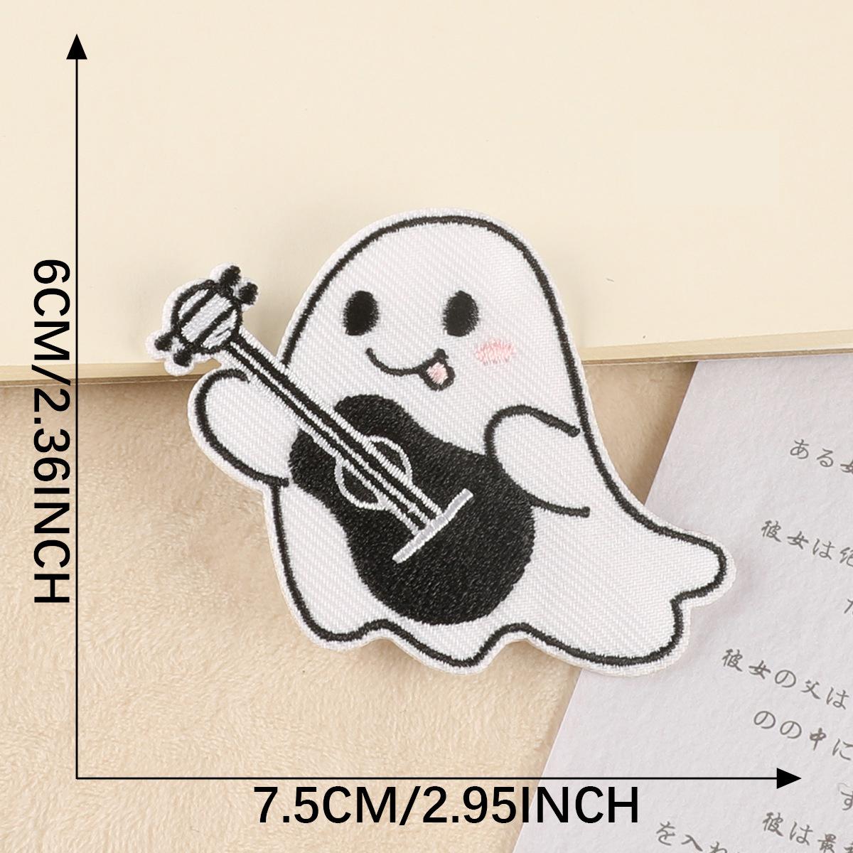 

Нашивки с черепом, вышивка для футболки, джинсов, железные аппликации, обувь, сумки, наклейки для одежды, значки, пришивные значки в стиле рок 7.5x6cm