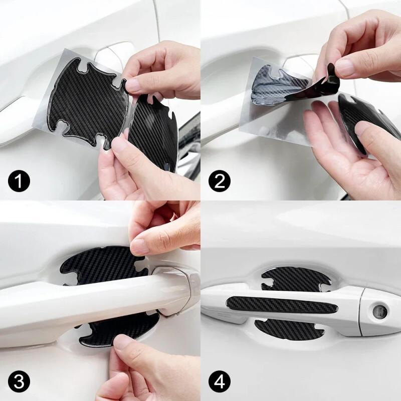 MTDY7 8Pcs/1Set Car Door Handle Protective Stickers For Kia PICANTO MOHAVE RIO CARNIVAL SELTOS NIRO CARENS CERATO VENGA K5 Accessories