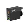 Caricabatterie Rapido Multi-Porta da 120W con Spina USA/UE/UK - Dispositivo da Viaggio Compatto, Supporto Completo Protocolli