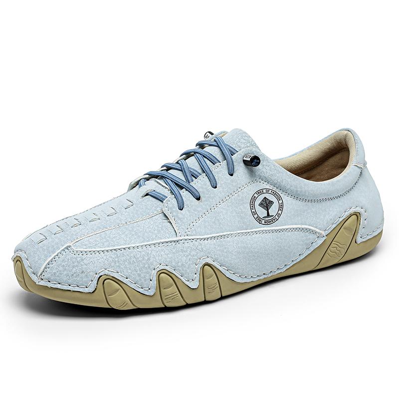 Fashion Lace Up Oxford Shoes Fashion Casual Leather Handmade Brand Men Men Flats Soft Outdoor Business Shoes Man Formal Dress Footwear