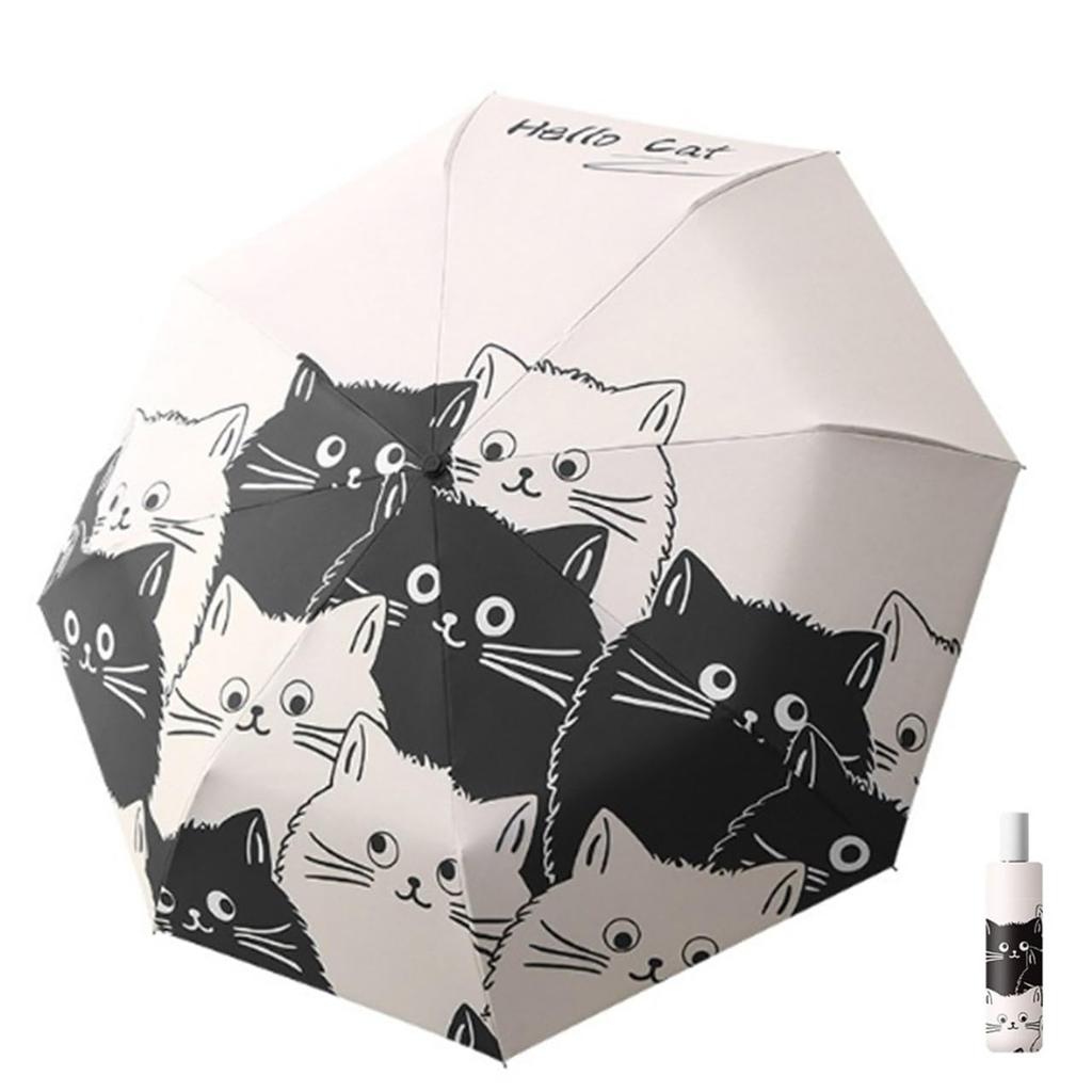 Hello a folding umbrella for cat Suitable for both sunny and rainy Features UV automatic opening and light heat perfect for commuting to work or A
