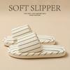 Fashion Japanese Style Striped Home Slippers for Women Lightweight Non Slip Indoor Slippers Woman Soft Comfortable Couple Bedroom Slides
