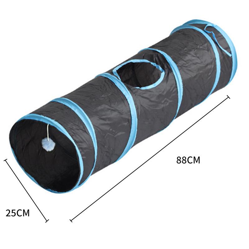 Polyester Kitten Cat Tunnel Teaser Toy - Self-Play, Four Seasons Universal