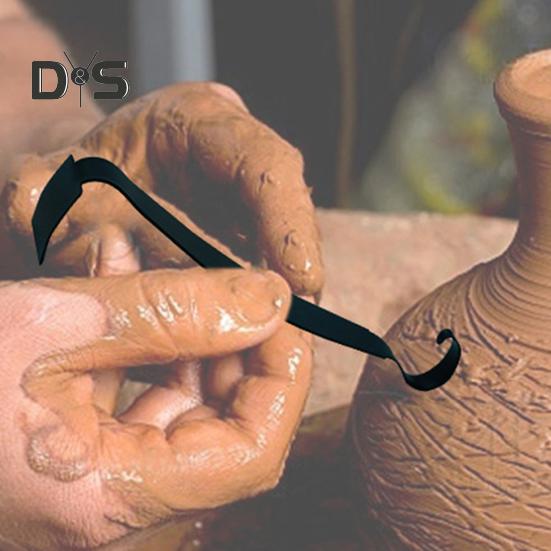 Narzędzie do przycinania gliny Narzędzie do rzeźbienia w ceramice ze stali nierdzewnej Dwustronne narzędzie do przycinania dla początkujących artystów ceramiki i ceramiki