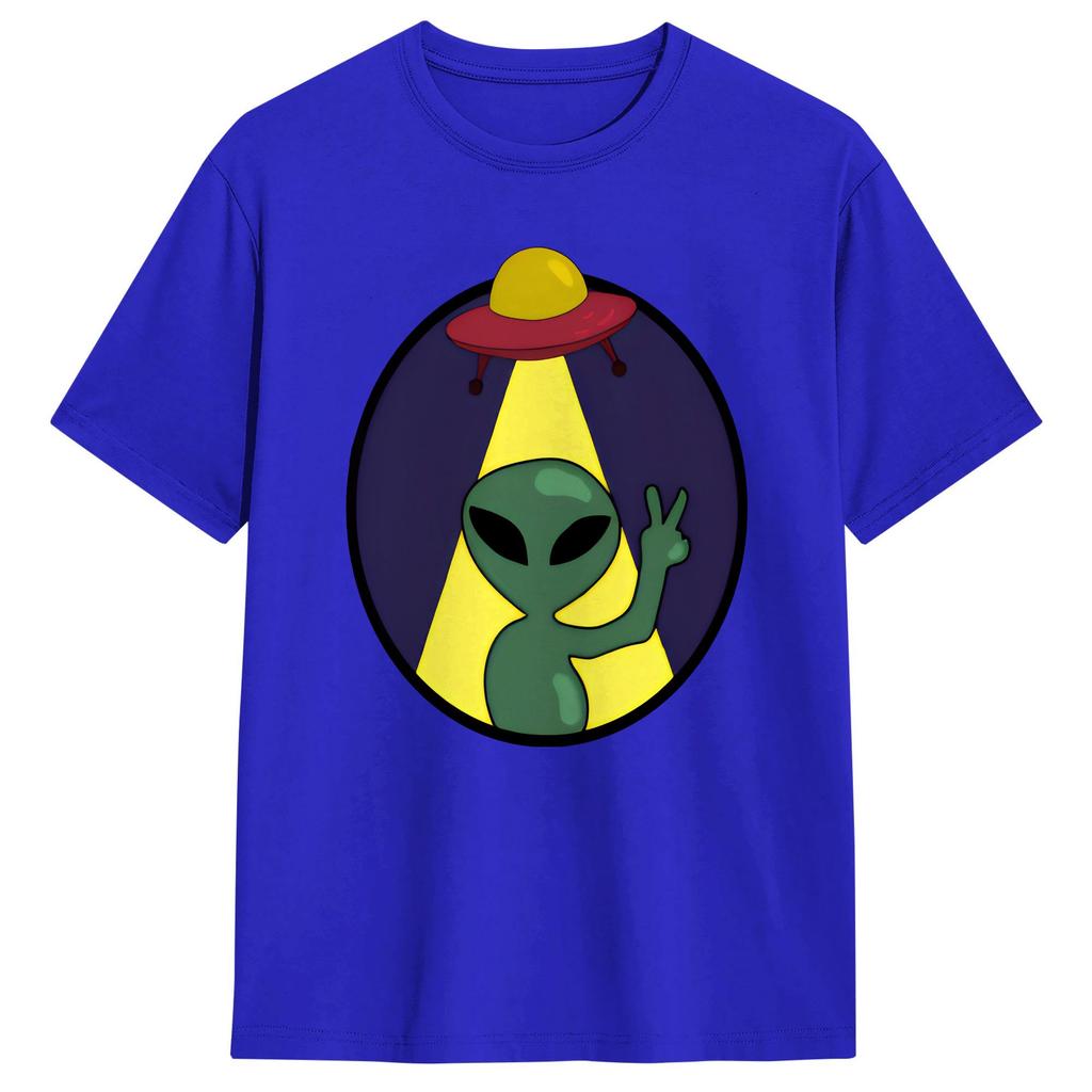 Unisexs Tshirt Ufo We Come In Space Alien Hipster 100 Cotton Tees Short Sleeve T Shirt Crewneck Clothes Classic