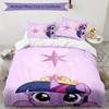 Twilight Sparkle 3pcs Bedding Set Duvet Cover Closure Includes 1 Duvet Cover & 2 Pillowcases for All Seasons Bedroom Home Dorm Decor
