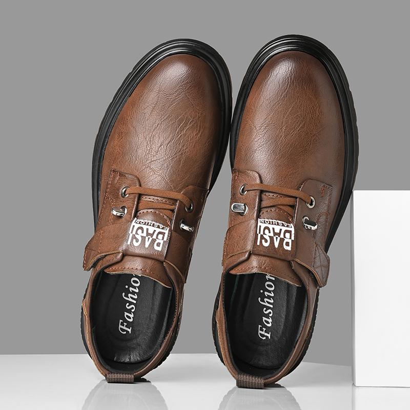 Fashion 2025 Autumn New Men's Genuine Leather Shoes Thick Bottom Work Dress Shoes Office Business Shoes Men's Banquet Dress Shoes