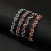 Popular Cross-colored Zircon Colorful Jewelry Summer Versatile High-end Women's Bracelet
