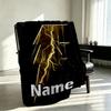 Custom Name Personalized Black Adam Print Blanket, Home Decor, Bedroom, Sofa, Camping, Couch, Gifts for Birthday Christmas