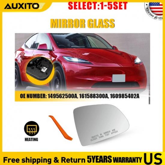 Right Side Mirror Glass Anti-Glare Heated for Tesla Y -2025 149562500A 1-5X