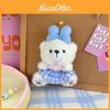 Chaveiro de Pelúcia Urso com Laço de Borboleta Fofo Brinquedo Macio Presente Para Meninas