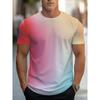 T-shirt da uomo a maniche corte con girocollo e stampa 3D, taglie forti, T-shirt casual estiva