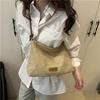 Summer lightweight casual weaving versatile simple solid color beautiful single shoulder underarm tote bag women