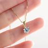 Butterflykiss 1 CT Real Moissanite Pendant Necklace For Women Top Quality 925 Silver Wedding Party Bridal Fine Jewelry