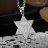 Stainless Steel Star of David Pendant Six-Pointed Star Amulet Solomon Necklace for Men and Women Holiday Jewelry Gifts
