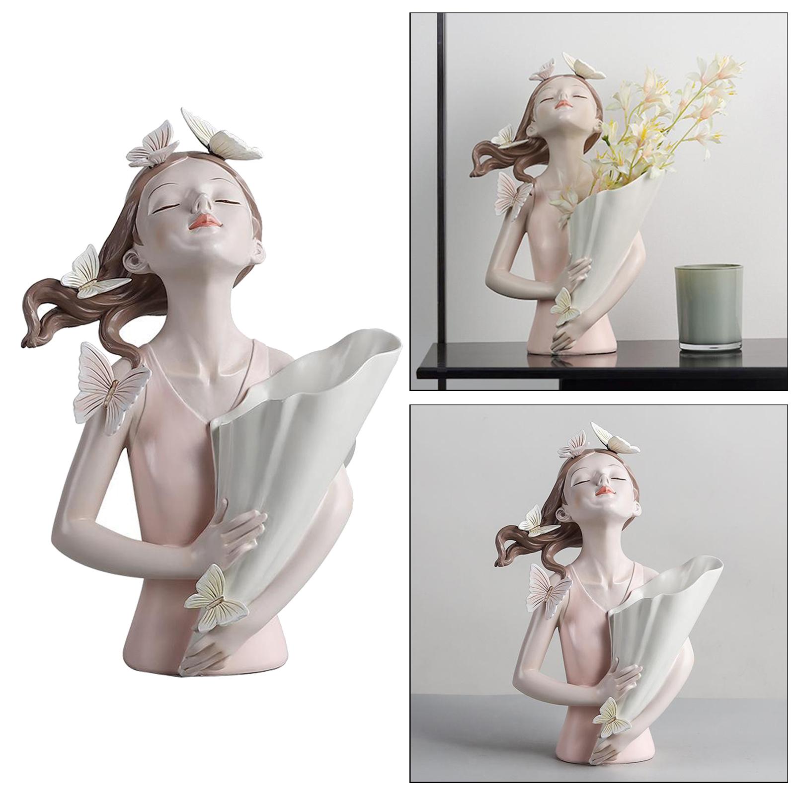 Pot De Fleur Résine Sculpture Papillon Fée - Déco Succulentes - Art Déco