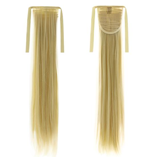 Long Straight Curly Ponytail Hair Extension Wrap Around Ribbon Clip-in Hairpiece