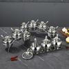 Stainless Steel Sealed Seasoning Tank Set Dust-proof Moisture-proof Spice Organizer Light Luxury with Lids Spoons Tray