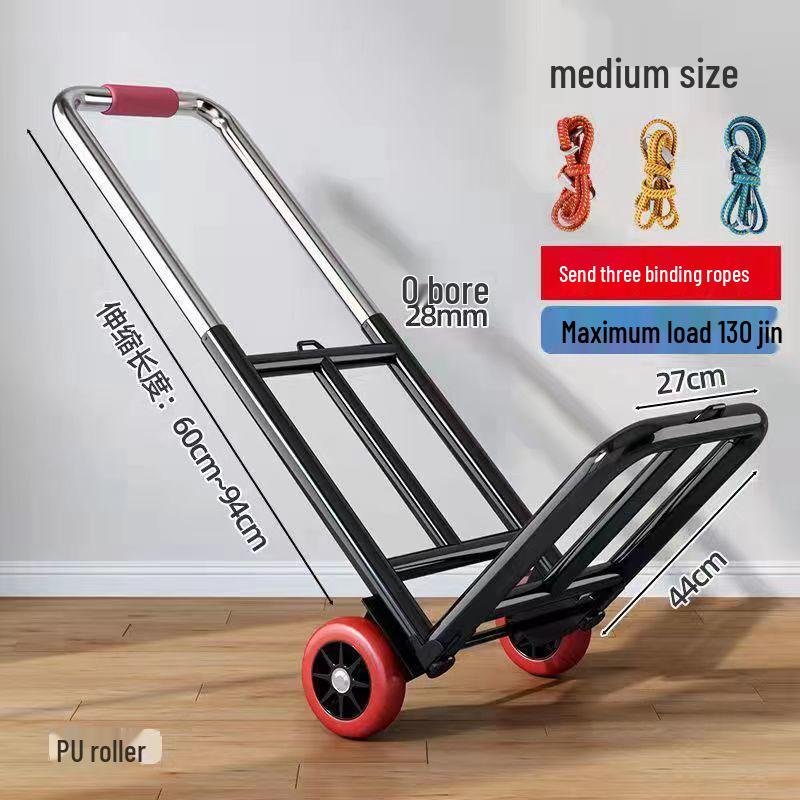 Compact Folding Luggage Cart for Groceries and Cargo