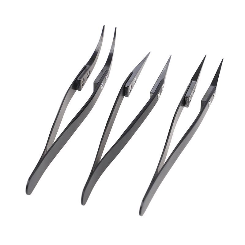 Керамические пинцеты из нержавеющей стали черного цвета для инструментов технического — фото 5