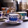 British Light Luxury Ceramic Coffee Cup European Small Luxury Coffee Cup Saucer Set Household High-End Cup Water Cup