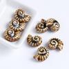 Embossed Conch Spacer Porcelain Beads Glazed DIY Jewelry Making Snail Ceramic Beads  Earrings
