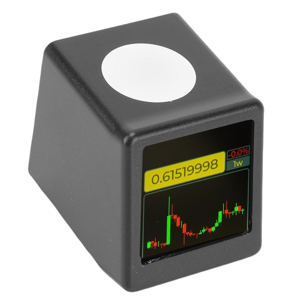 Bitcoin Aktien Ticker WiFi Kompakte Echtzeit Krypto Preisanzeige mit Uhrzeit Wetter GIF Animationen für Schreibtisch Nachttisch