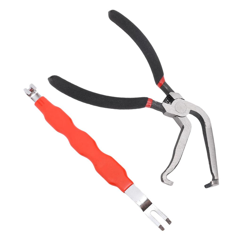 Electrical Disconnect Pliers 60 degrees Bend Carbon Steel Fuel Line Hose Pliers with Double Ended Terminal Separator Removal Tool