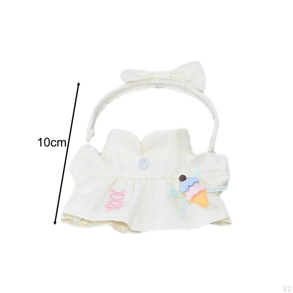 2 Pieces 17cm Doll Clothes, Dress And Headdress, Up Elegant Set for Pendant