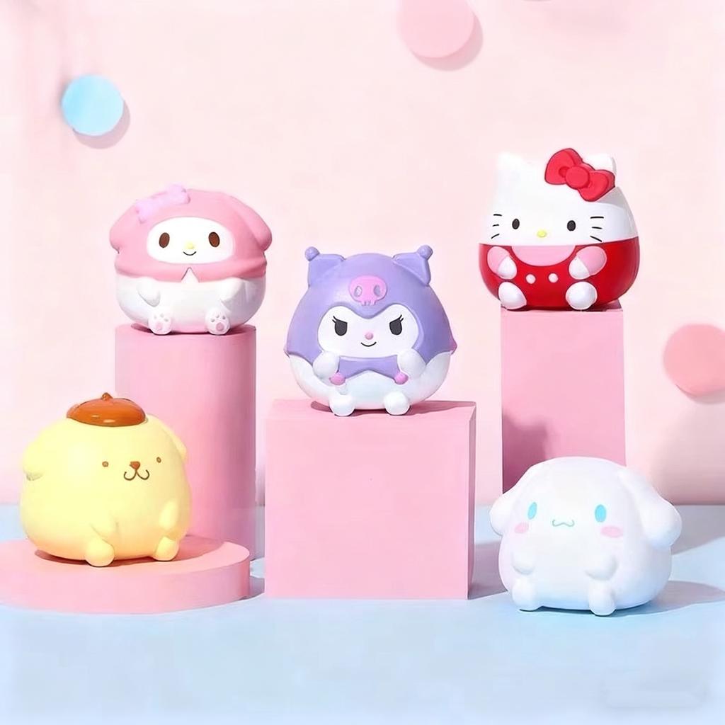 Sanrio Kawaii Stress Relief Toy Kuromi Cinnamoroll Stress Relief Squishy Anime Cartoon Children's Hand Pinch Toy Healing Gift…