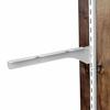Waki Sangyo 1x4 Pirashell Shelf Bracket, Fits 3 1x4 Lumber Shelves, Left-Handed, Pirashell Series, Wall-Mounted Shelf, White, WPS022