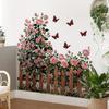 Rose Trellis Floral Wall Sticker Self-Adhesive Removable Waterproof Home Decor