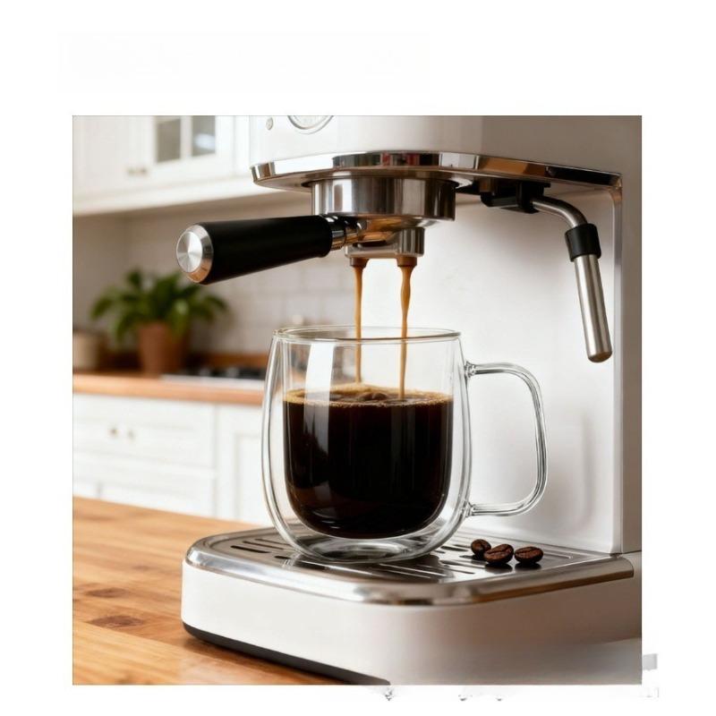 Double Layer Glass Mug With Handle Heat Resistant Glass Coffee Cup Fashion Multi Style Borosilicate Glass Cup