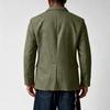 Leichte lässige Herren-Anzugjacke, Vintage-Farbe, einreihig, zwei Knöpfe, mit Leinenstruktur