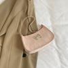 Women's niche design fashionable winter armpit bag women's new simple trend shoulder crescent bag