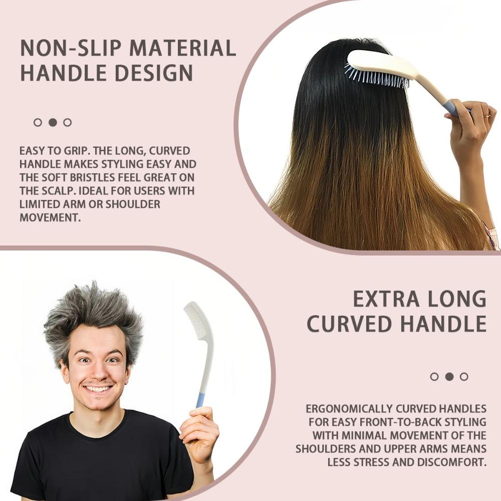 Long Reach Handled Comb Hair Brush Set Applicable Elderly Hand-disabled People Inconvenient Upper Limb Activities Hair Care Tool