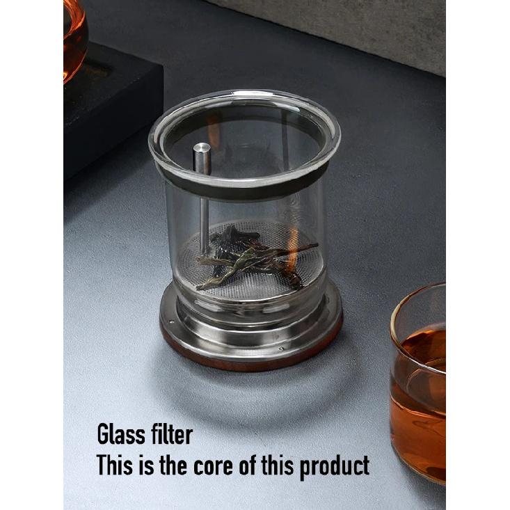 Bonston- elegant cup insulation separation bubble teapot heat-resistant glass teapot simple filter tea cup 500ml