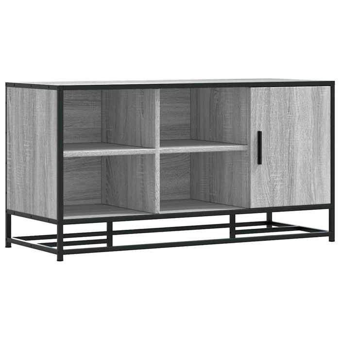VidaXL Banc à chaussures sonoma gris bois d'ingénierie et métal, banc, banquette de couloir, siège de couloir, banc de 849217