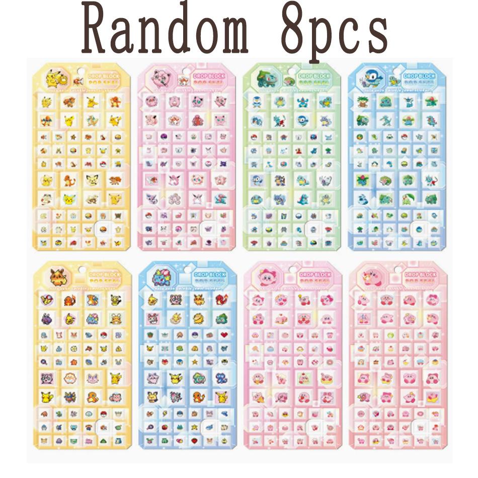 Pokmon 3D Cube  Stickers Pikachu Fat Ding Cute Cartoon Account Stickers Children'S Diy Decorative Stickers